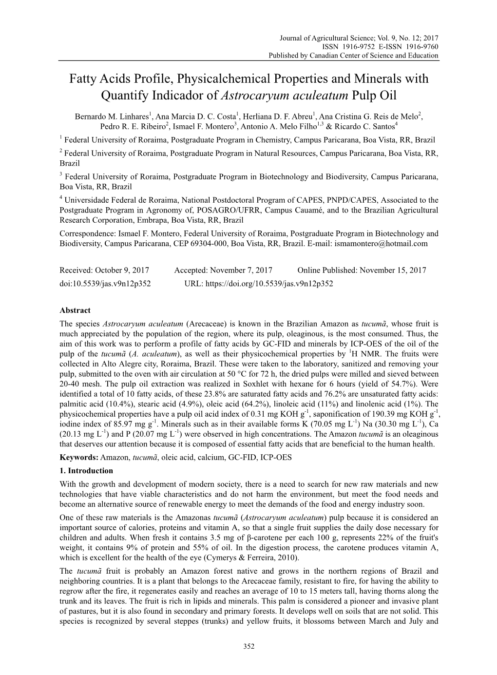 Astrocaryum Aculeatum Pulp Oil