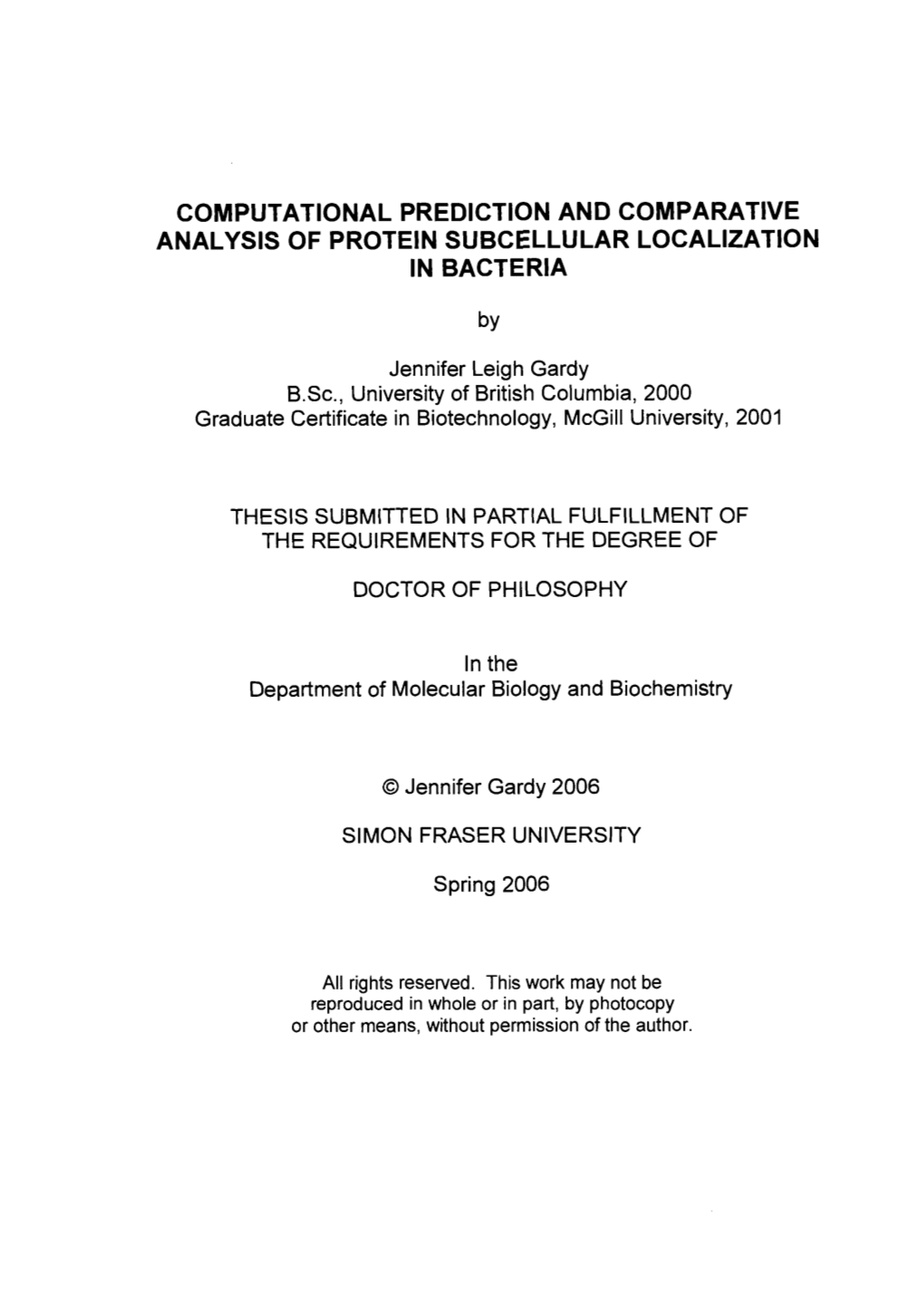 Computational Prediction and Comparative Analysis of Protein Subcellular Localization in Bacteria