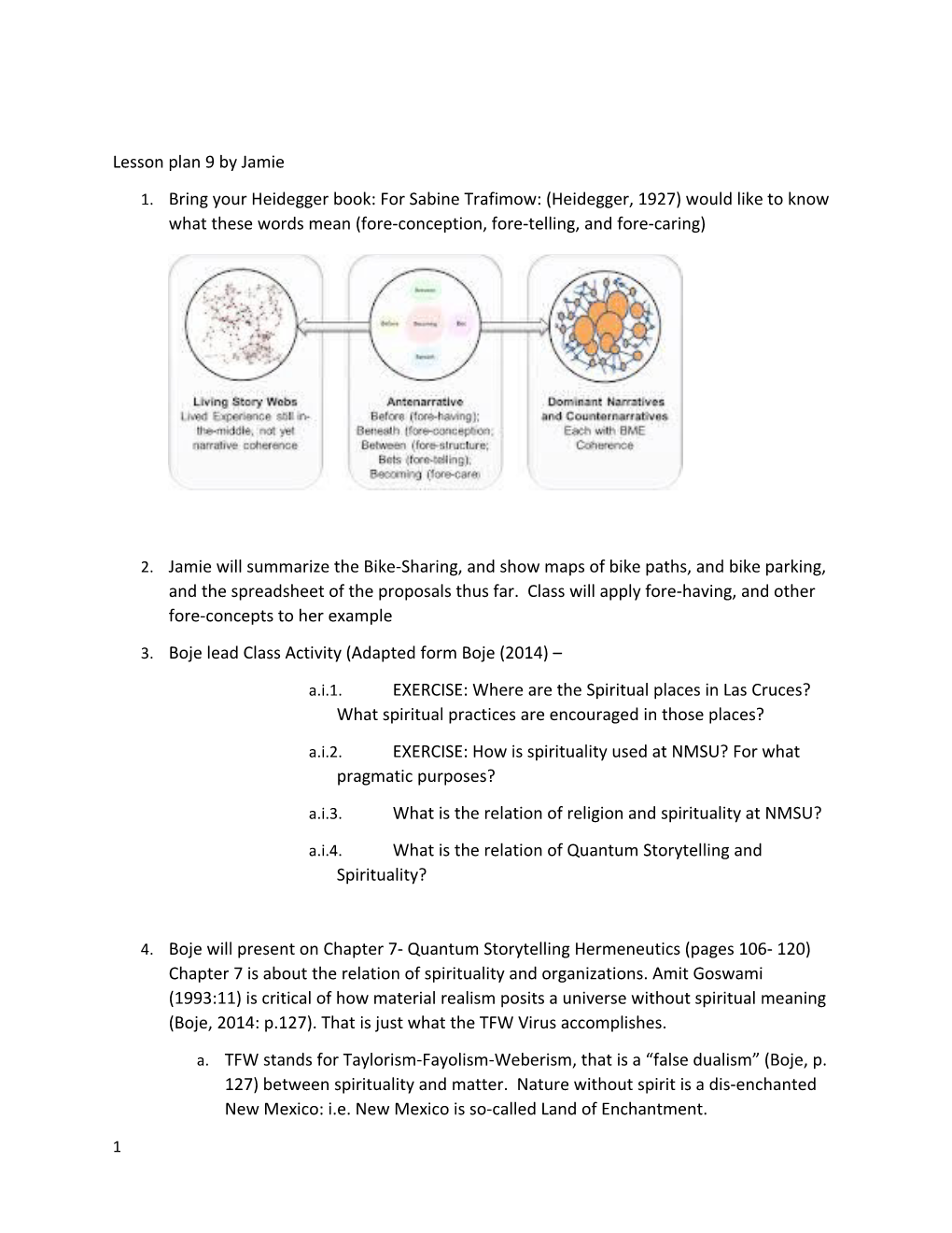 3. Boje Lead Class Activity (Adapted Form Boje (2014)