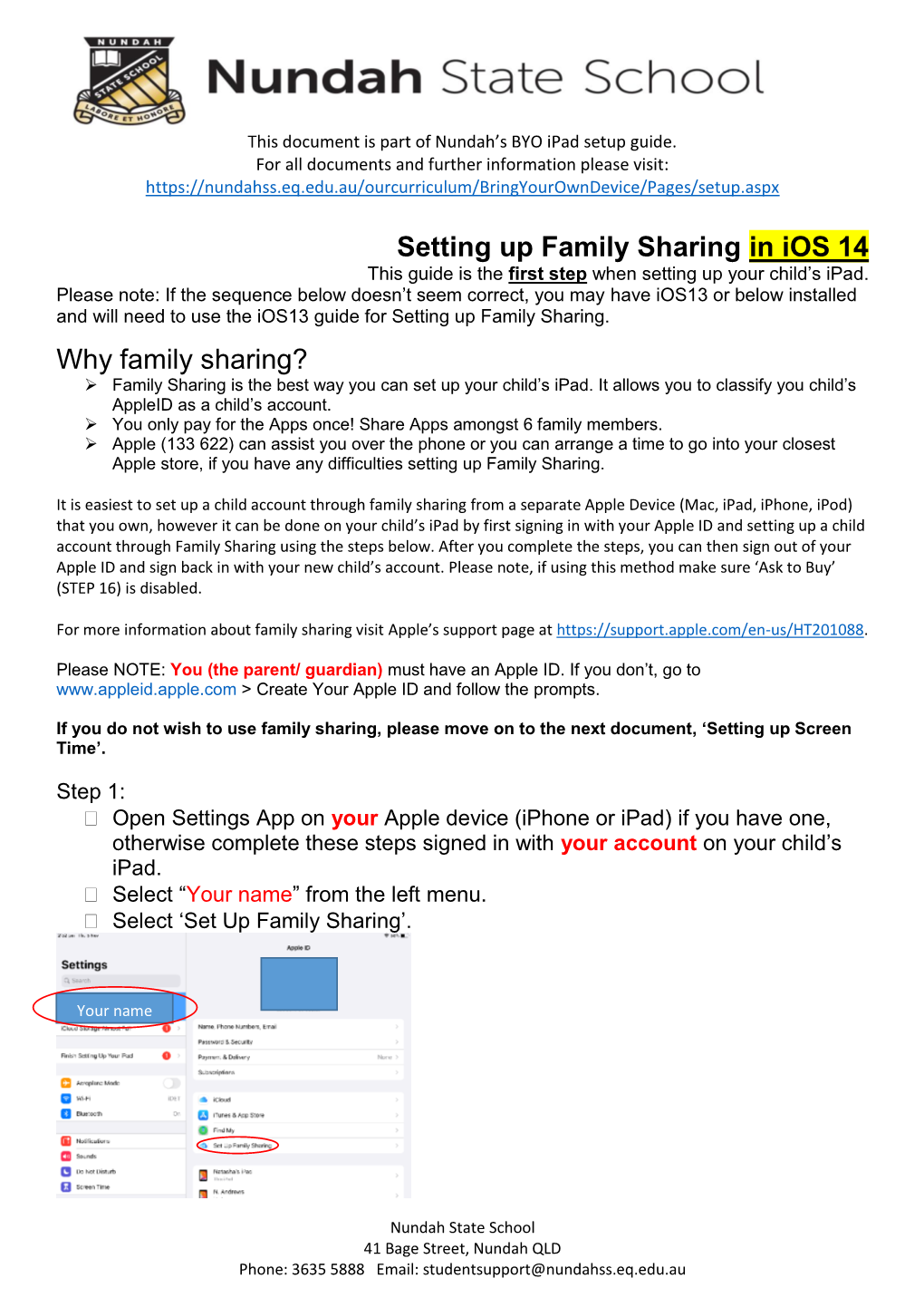 Ipad Ios14 Setting up Family Sharing Parents Guide