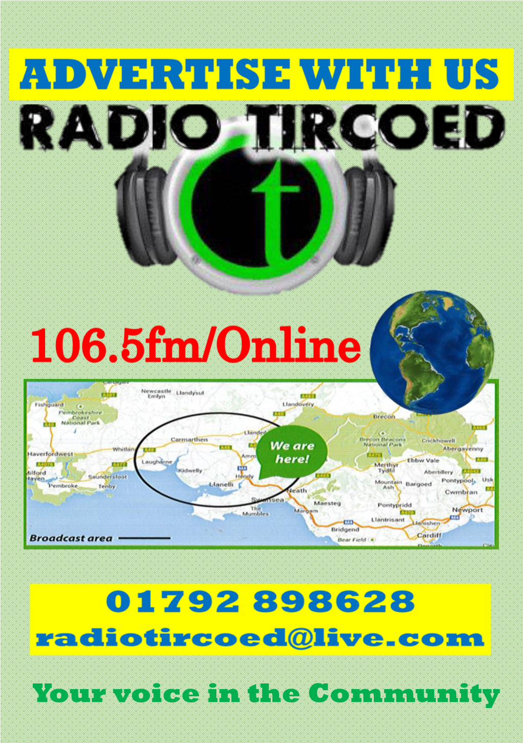 Radio Tircoed Is the Only Community Radio Station in the Area Broadcasting “Live” for 17 Hours a Day