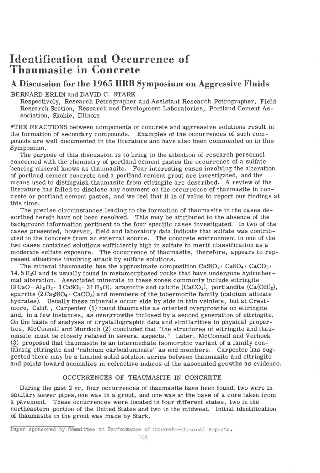 Identification and Occurrence of -1 Haumas1te 1N L ..Oncrete