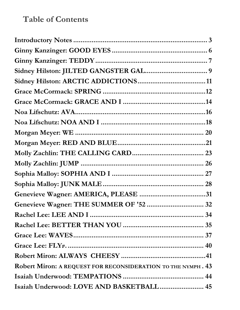 2016 Final Anthology