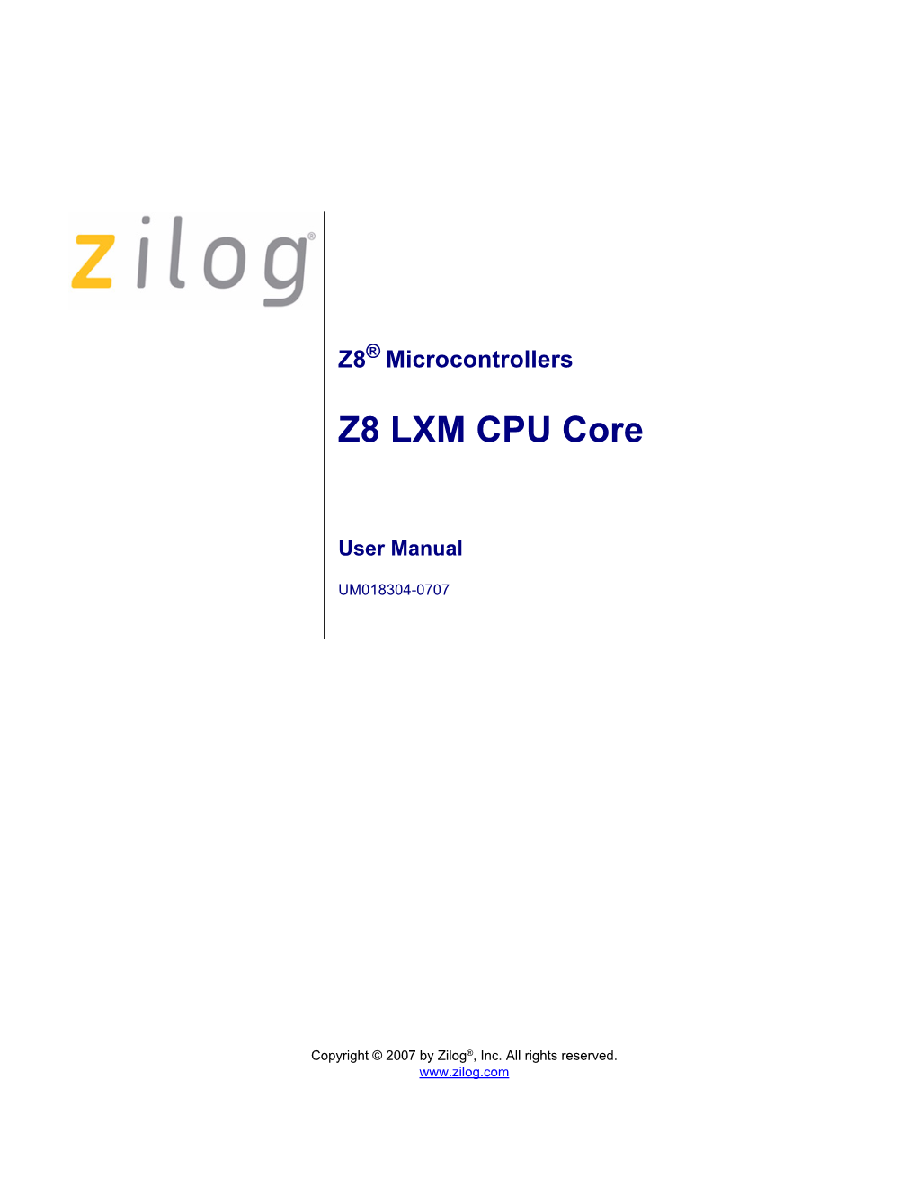 Ez8 CPU User Manual