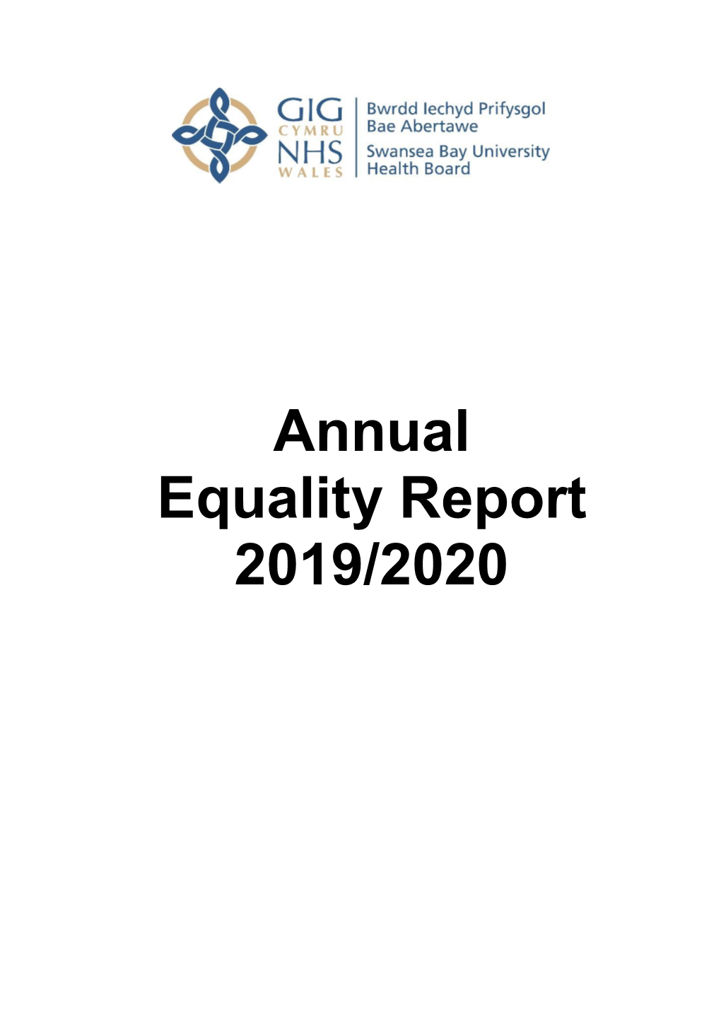 Annual Equality Report 2019/2020