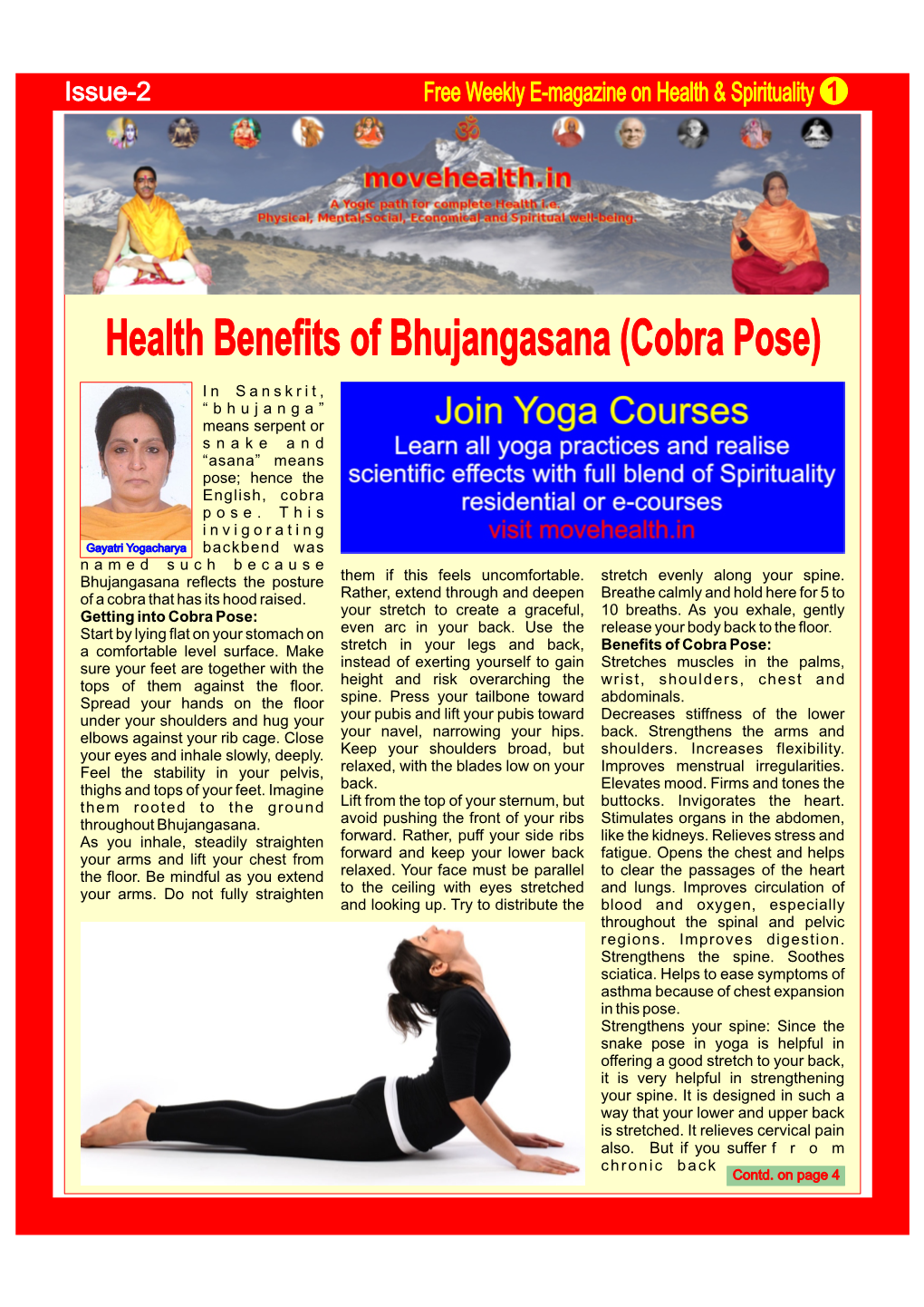 Health Benefits of Bhujangasana (Cobra Pose)