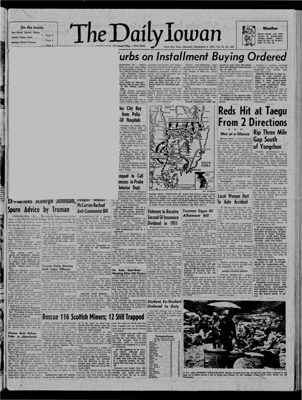Daily Iowan (Iowa City, Iowa), 1950-09-09