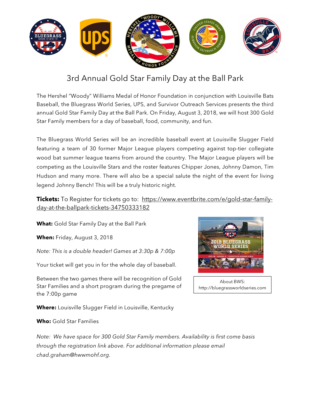 3Rd Annual Gold Star Family Day at the Ball Park