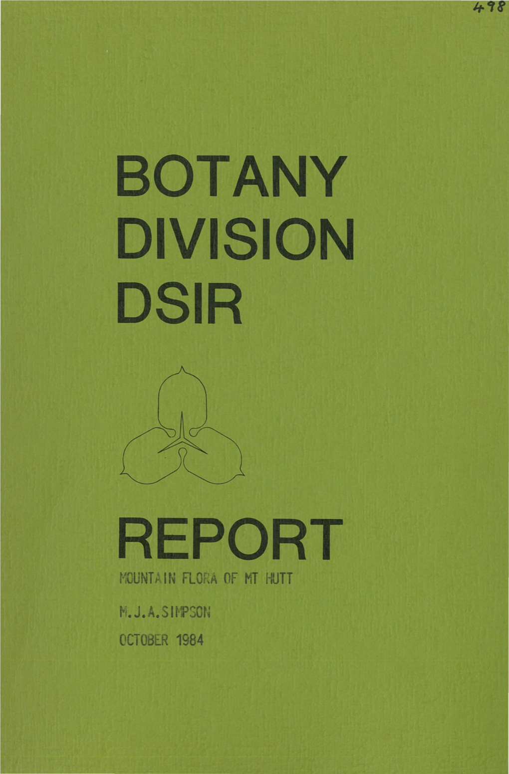 Botany Division Dsir Report