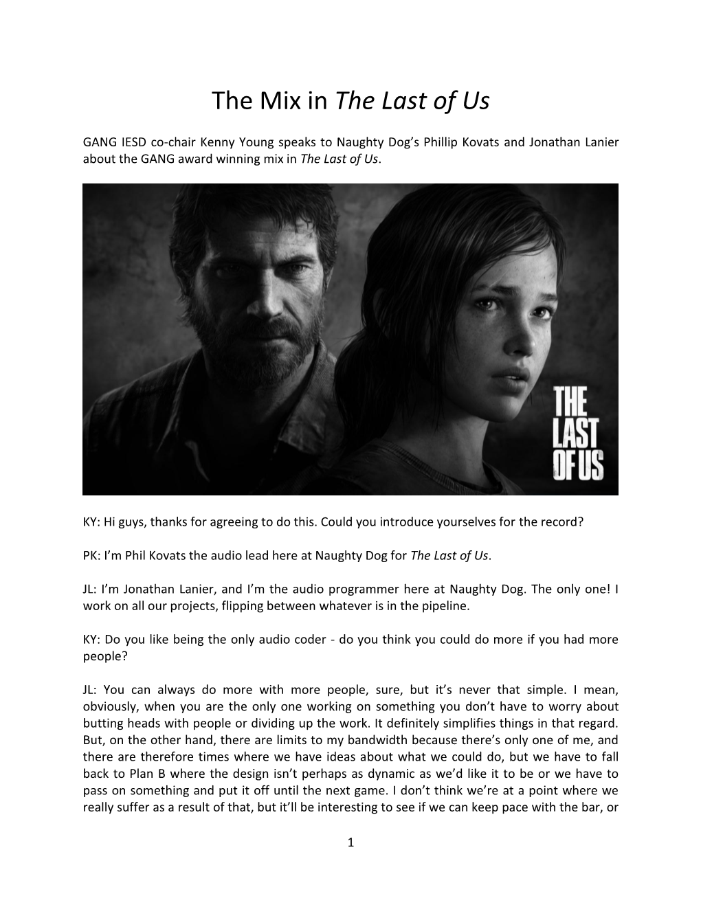 The Mix in the Last of Us