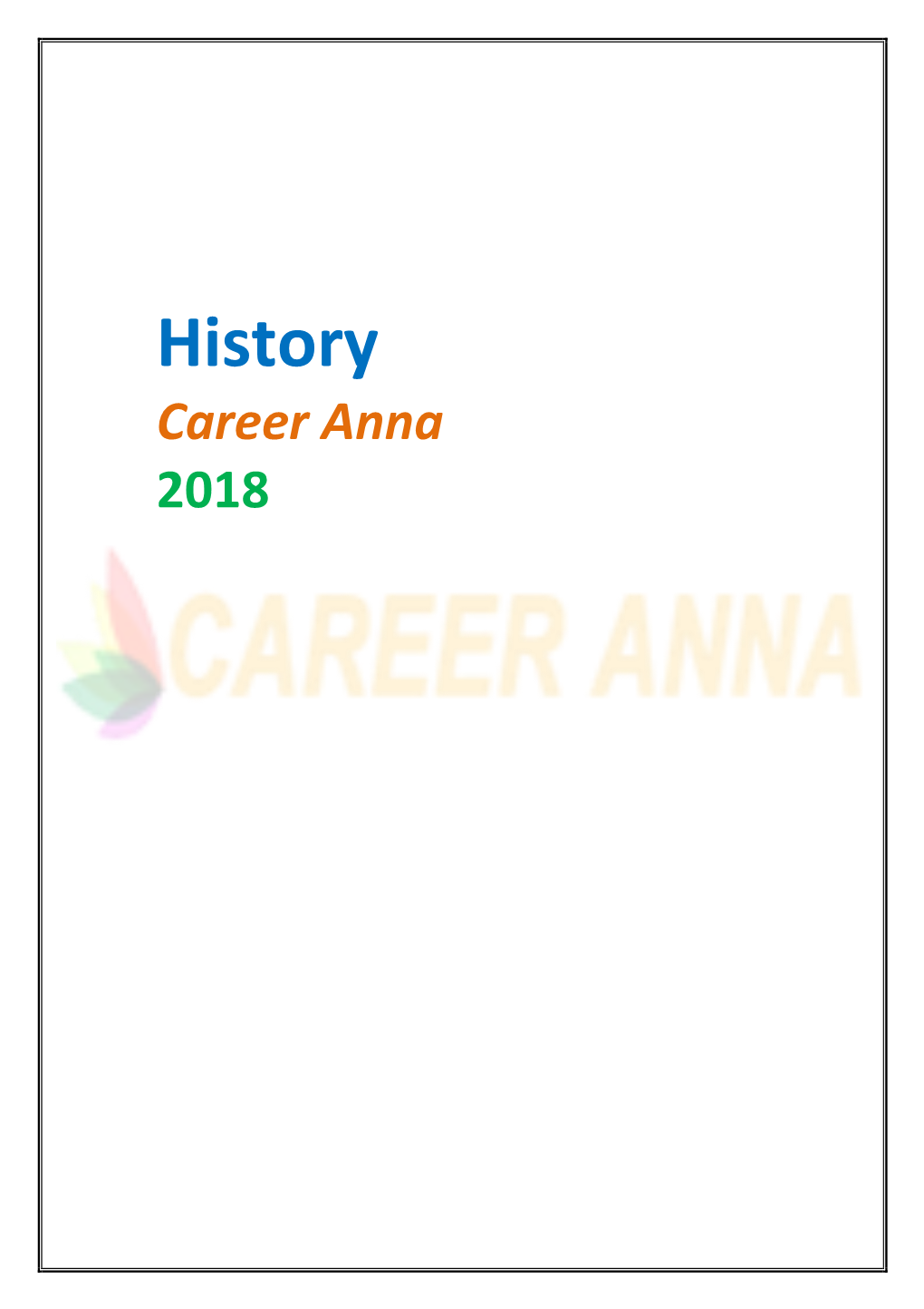 History Career Anna 2018