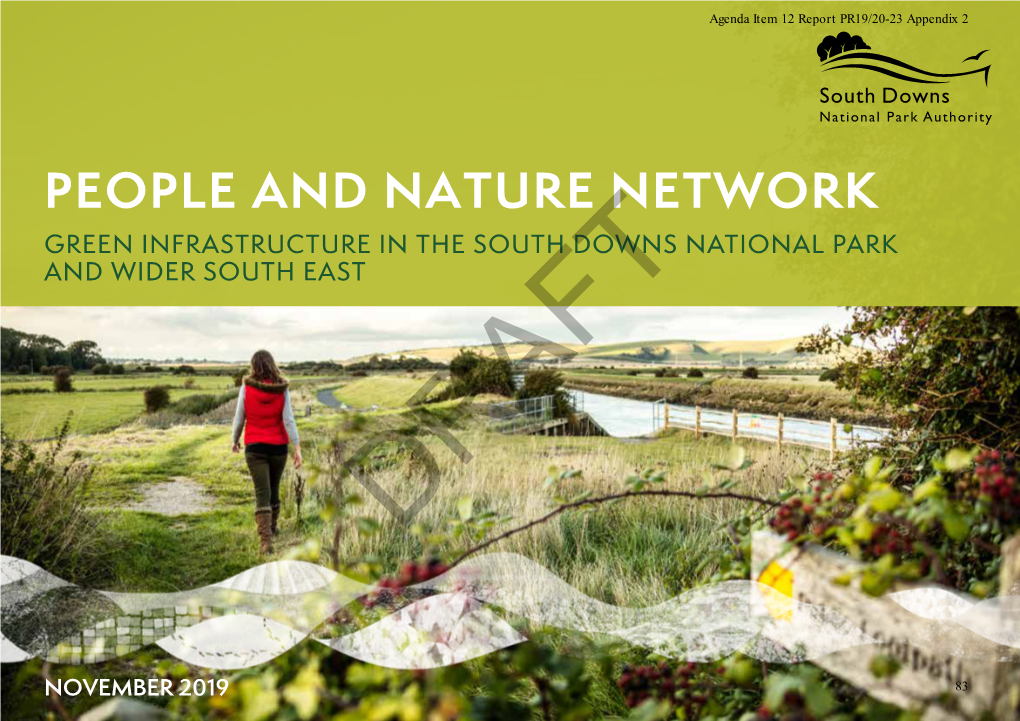 People and Nature Network Green Infrastructure in the South Downs National Park and Wider South East