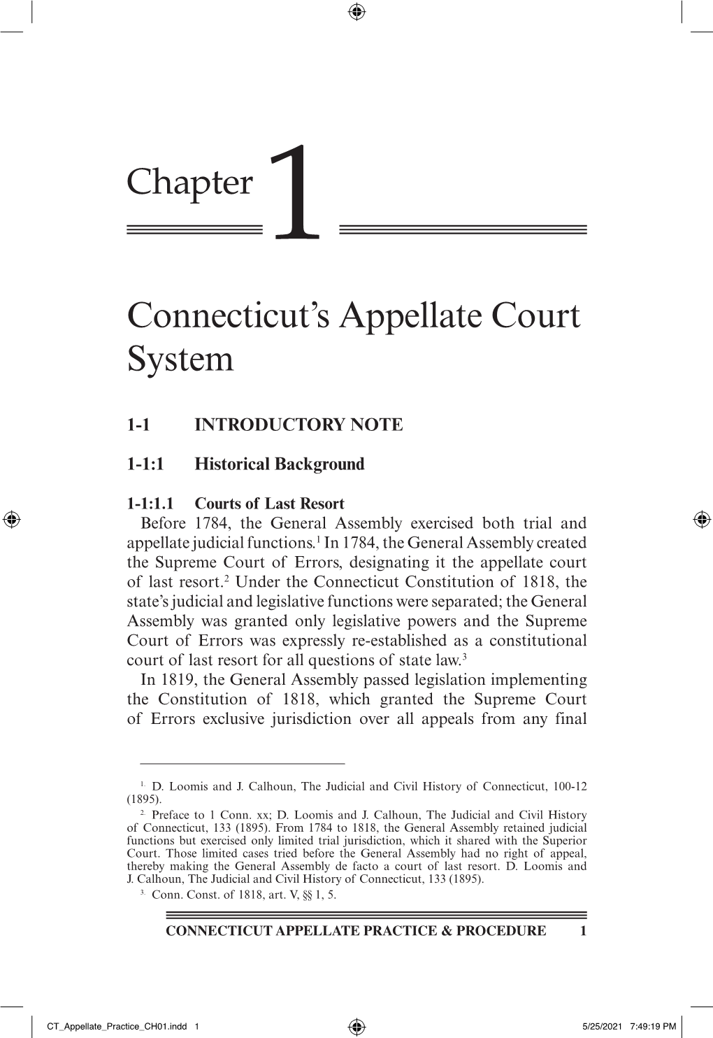 Chapter 1 Connecticut's Appellate Court System