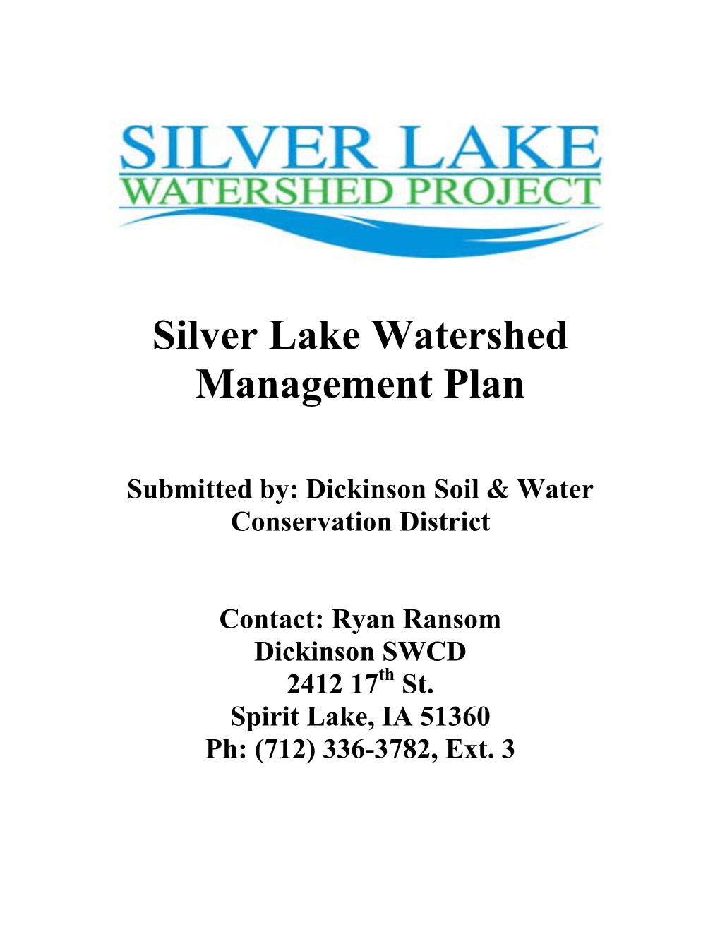 Silver Lake Watershed Management Plan