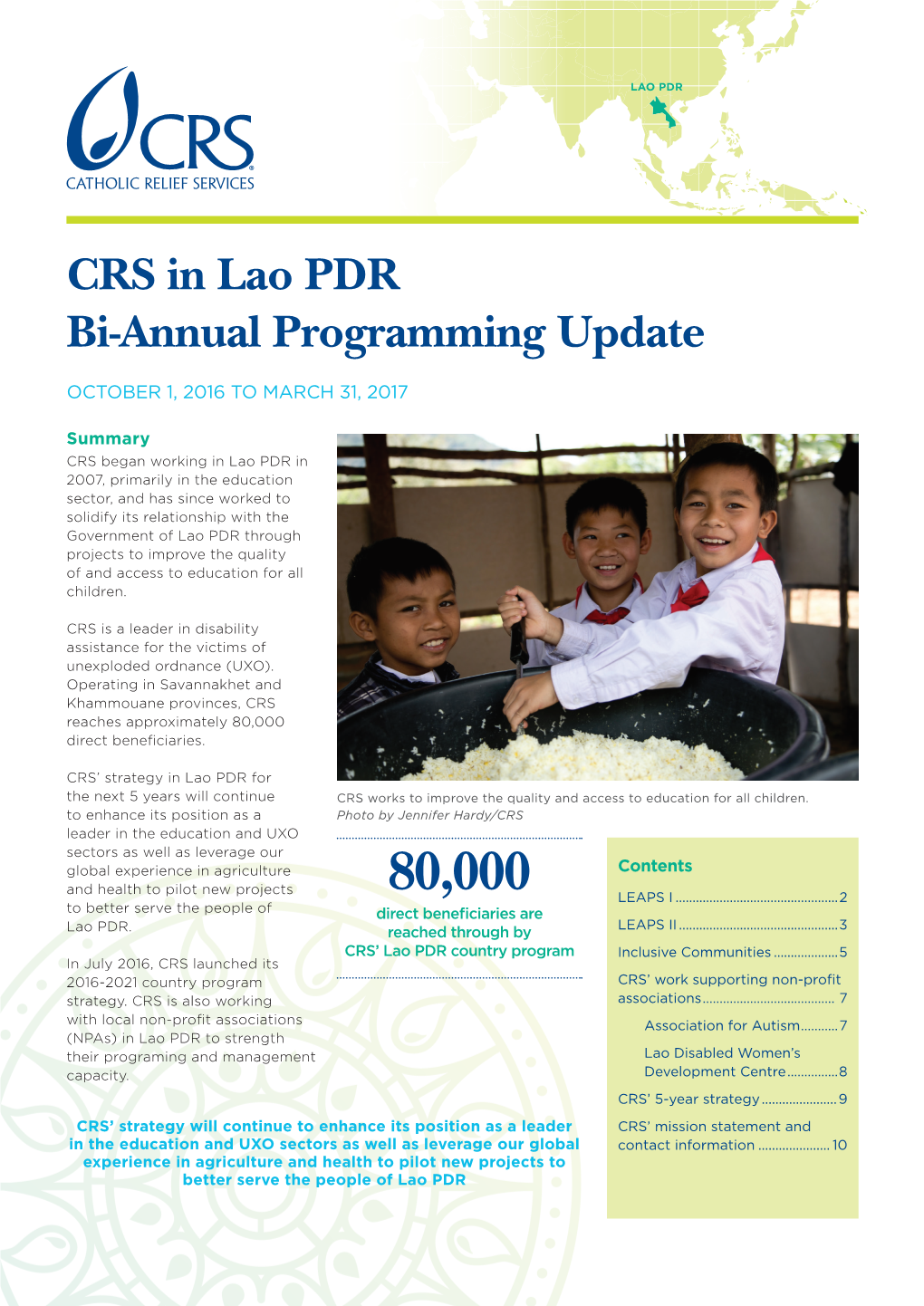 CRS in Lao PDR Bi-Annual Programming Update