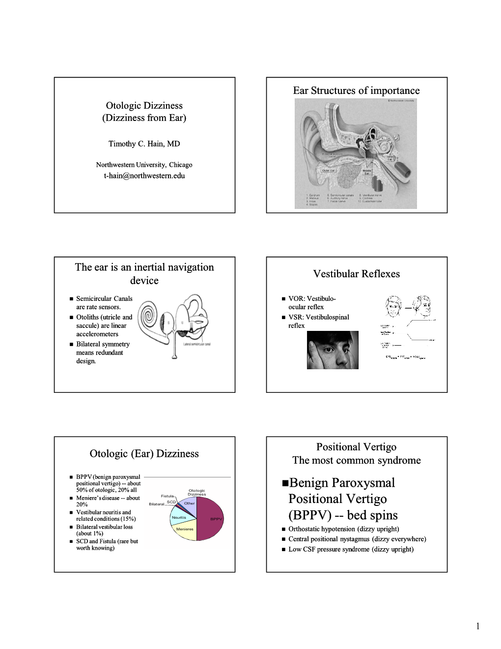 Nbenign Paroxysmal Positional Vertigo (BPPV) -- Bed Spins Bed Spins