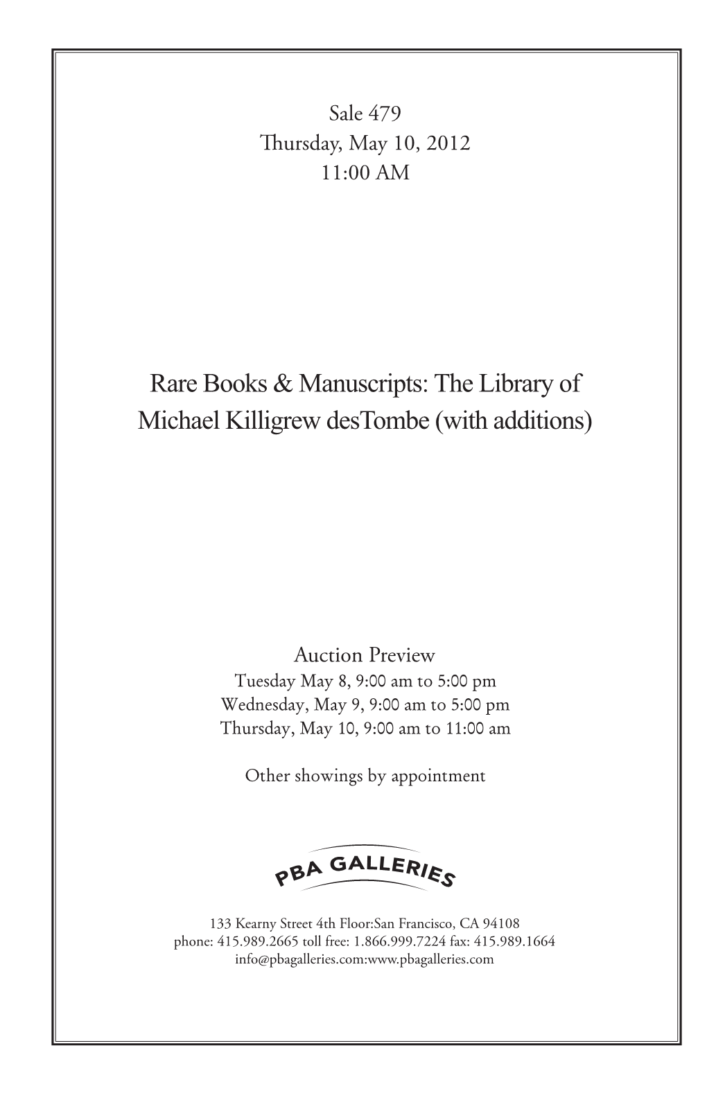 Rare Books & Manuscripts