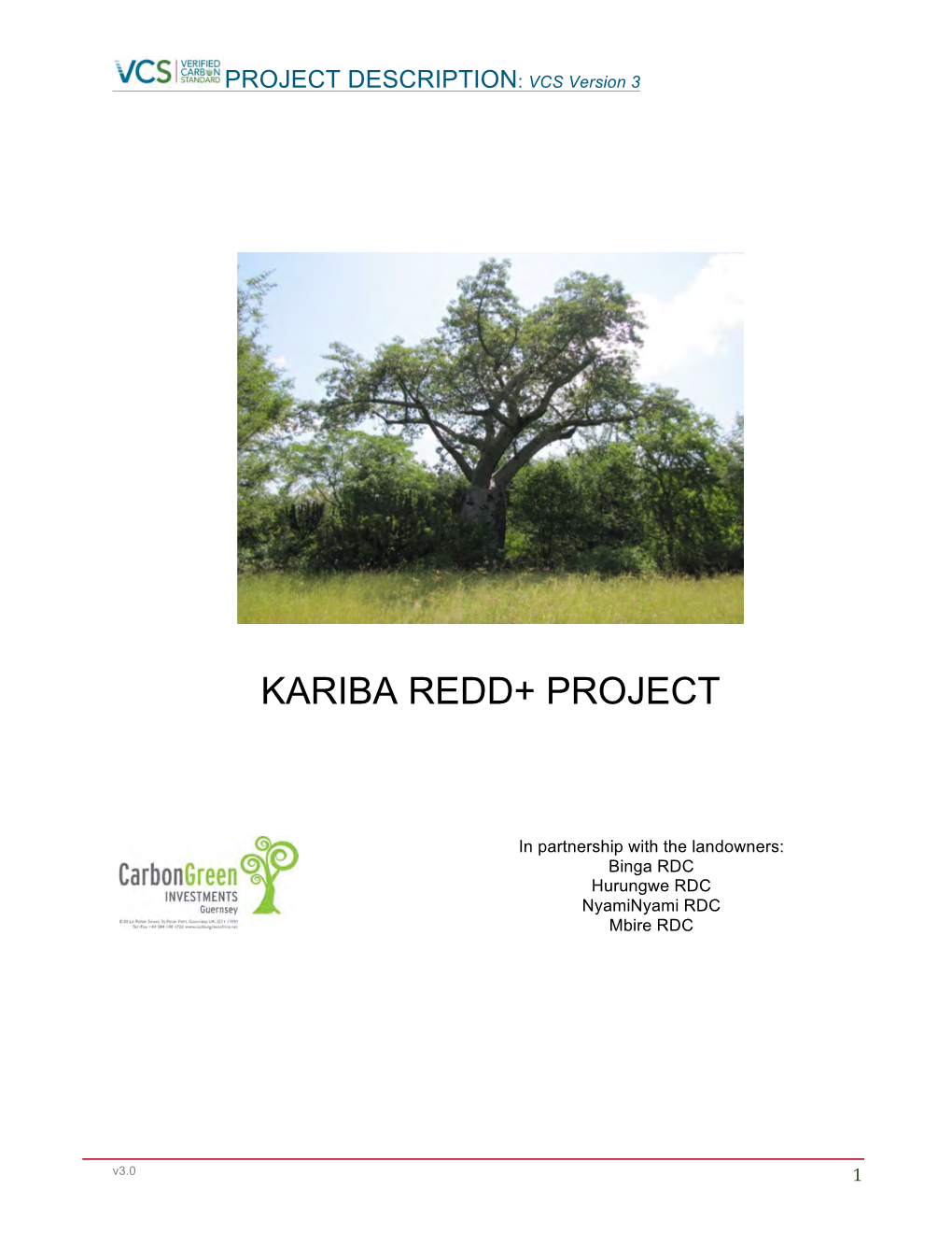 Kariba Redd+ Project