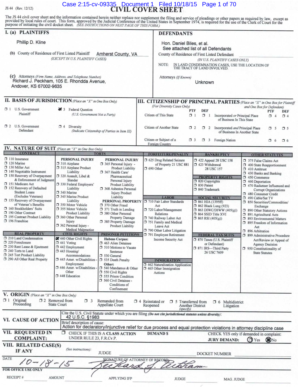 Biles Complaint