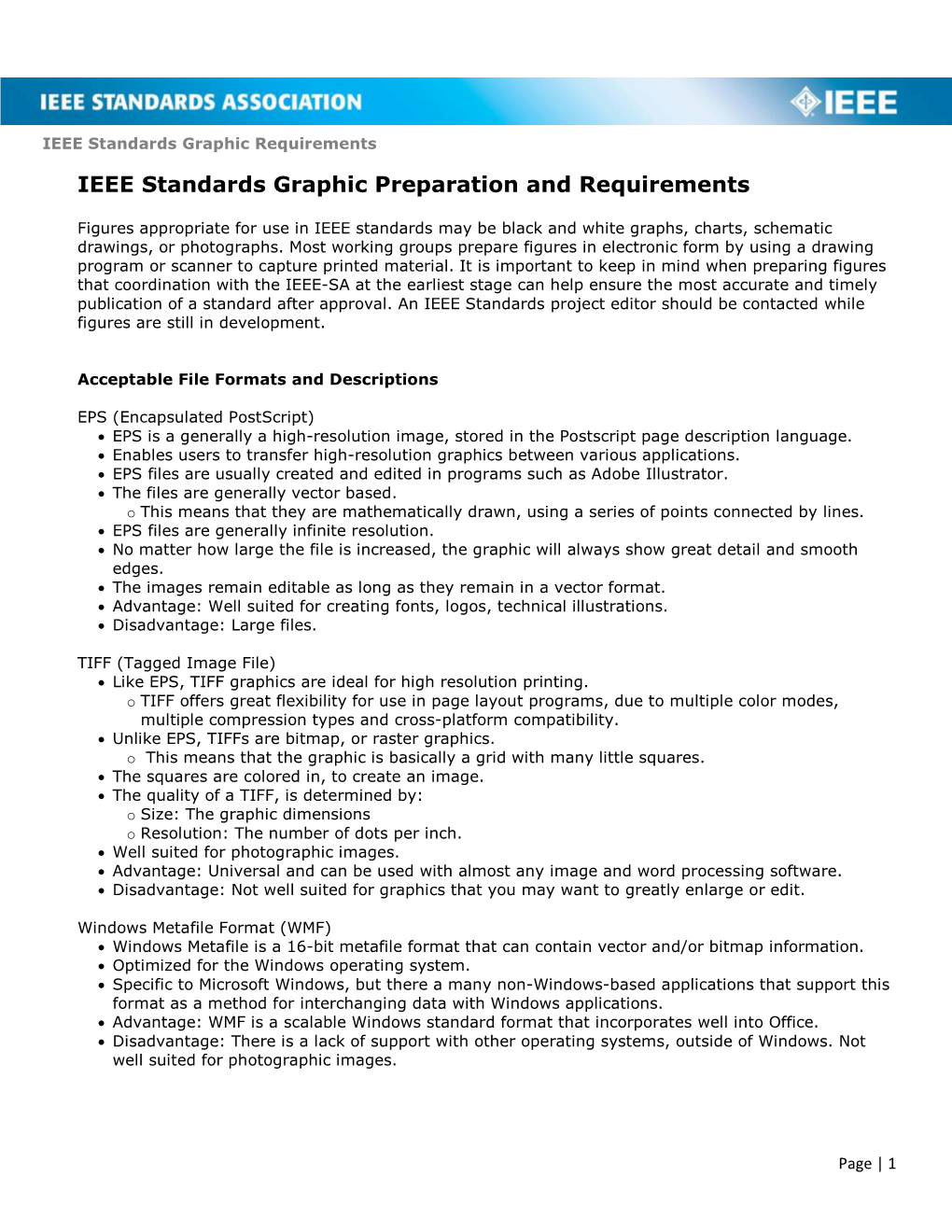 IEEE Standards Graphic Preparation and Requirements