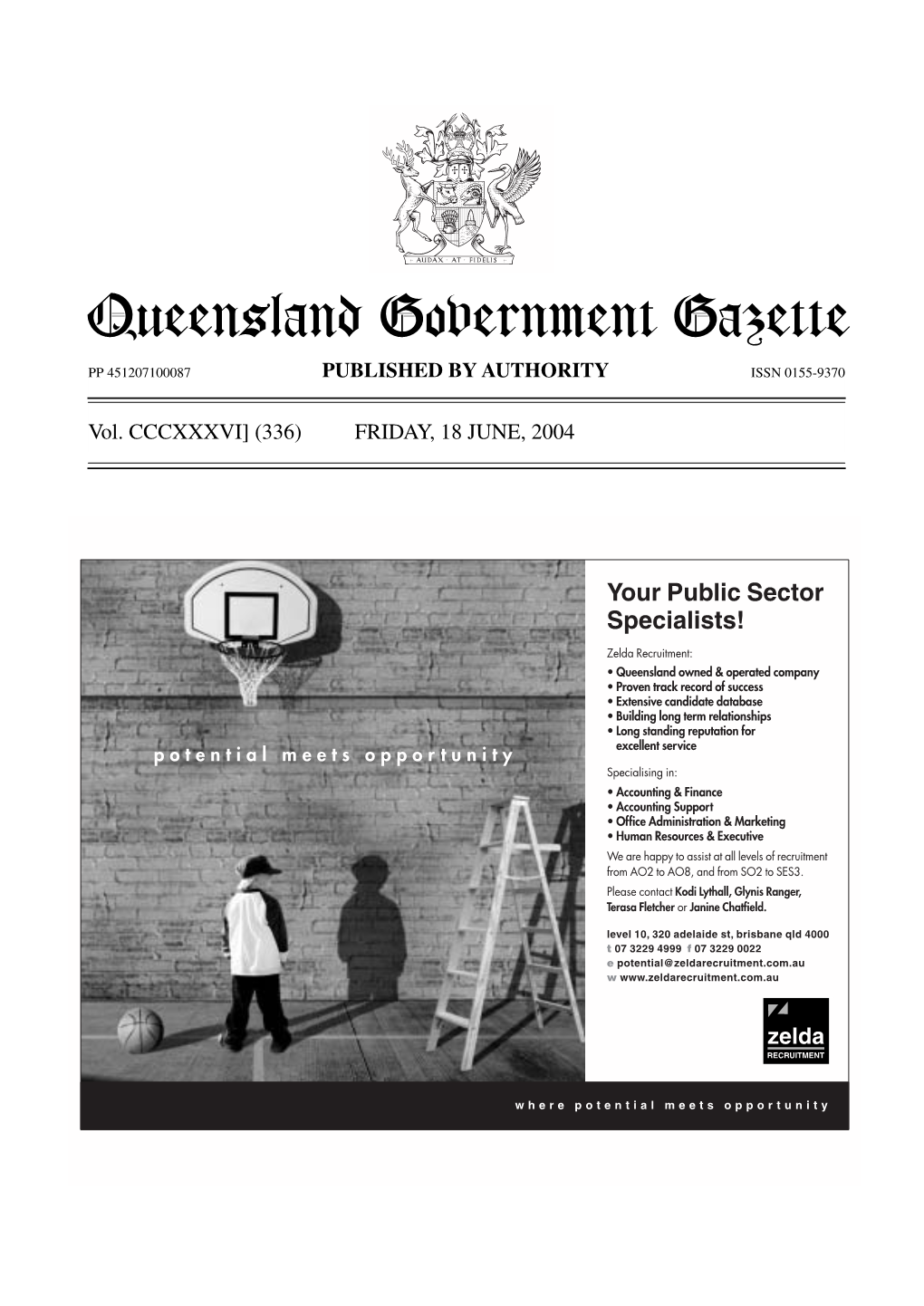 Queensland Government Gazette