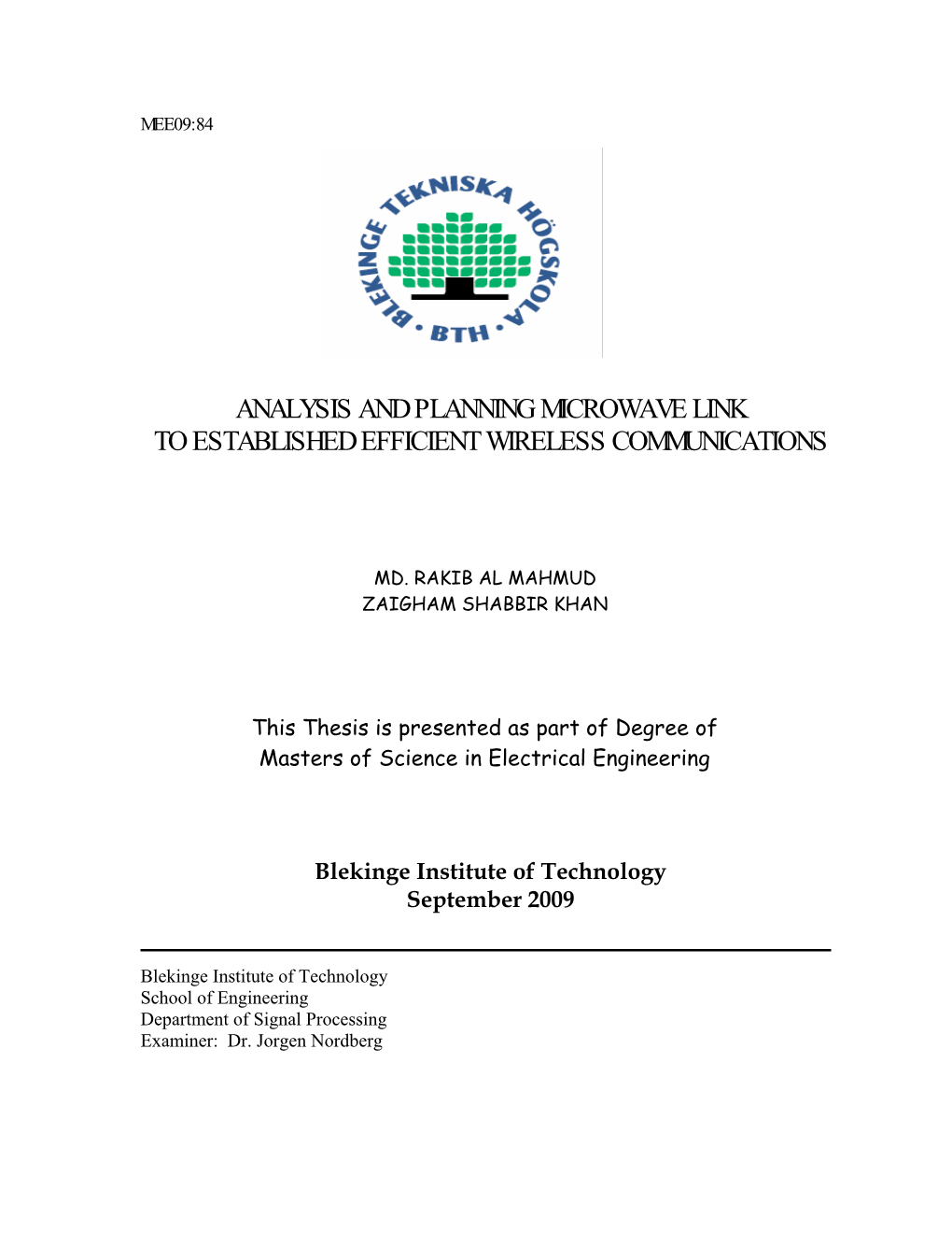 Analysis and Planning Microwave Link to Established Efficient Wireless Communications