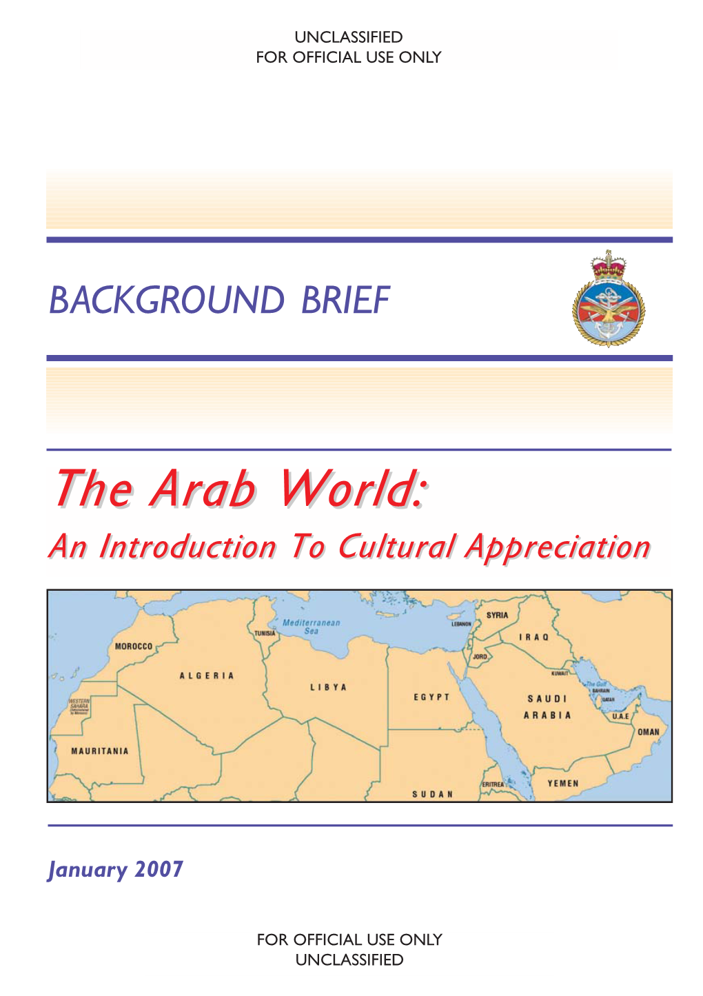 The Arab World: an Introduction to Cultural Appreciation