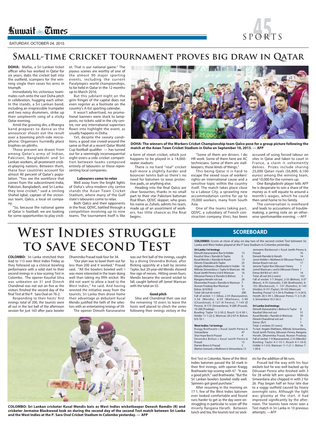 West Indies Struggle to Save Second Test