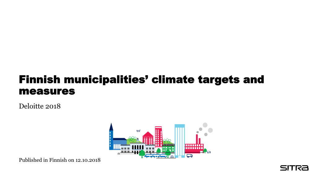 Finnish Municipalities' Climate Targets and Measures