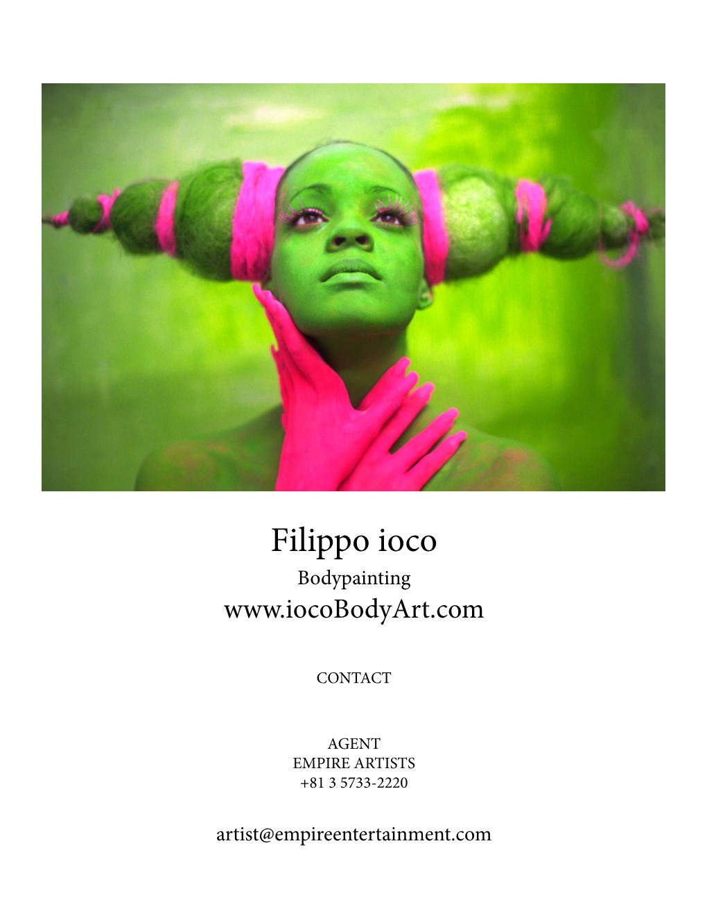 DOWNLOAD Filippo Ioco BODYPAINTING PORTFOLIO HERE