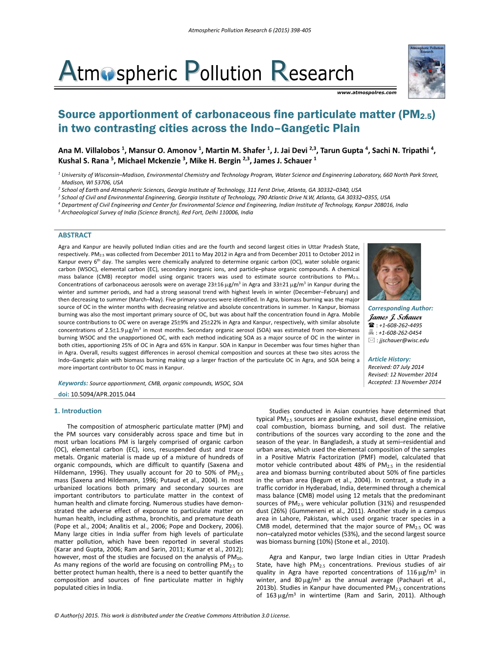 Atm Spheric Pollution Research