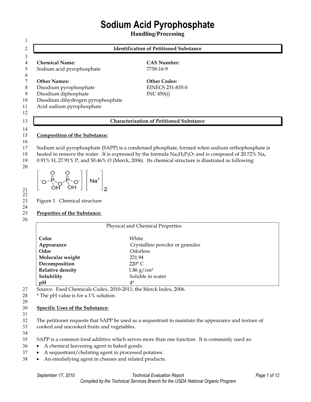 Sodium Acid Pyrophosphate