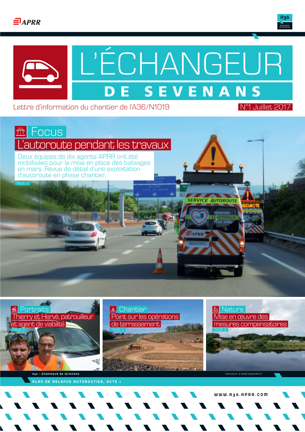 DE SEVENANS Lettre D’Information Du Chantier De L’A36/N1019 N°1 Juillet 2017