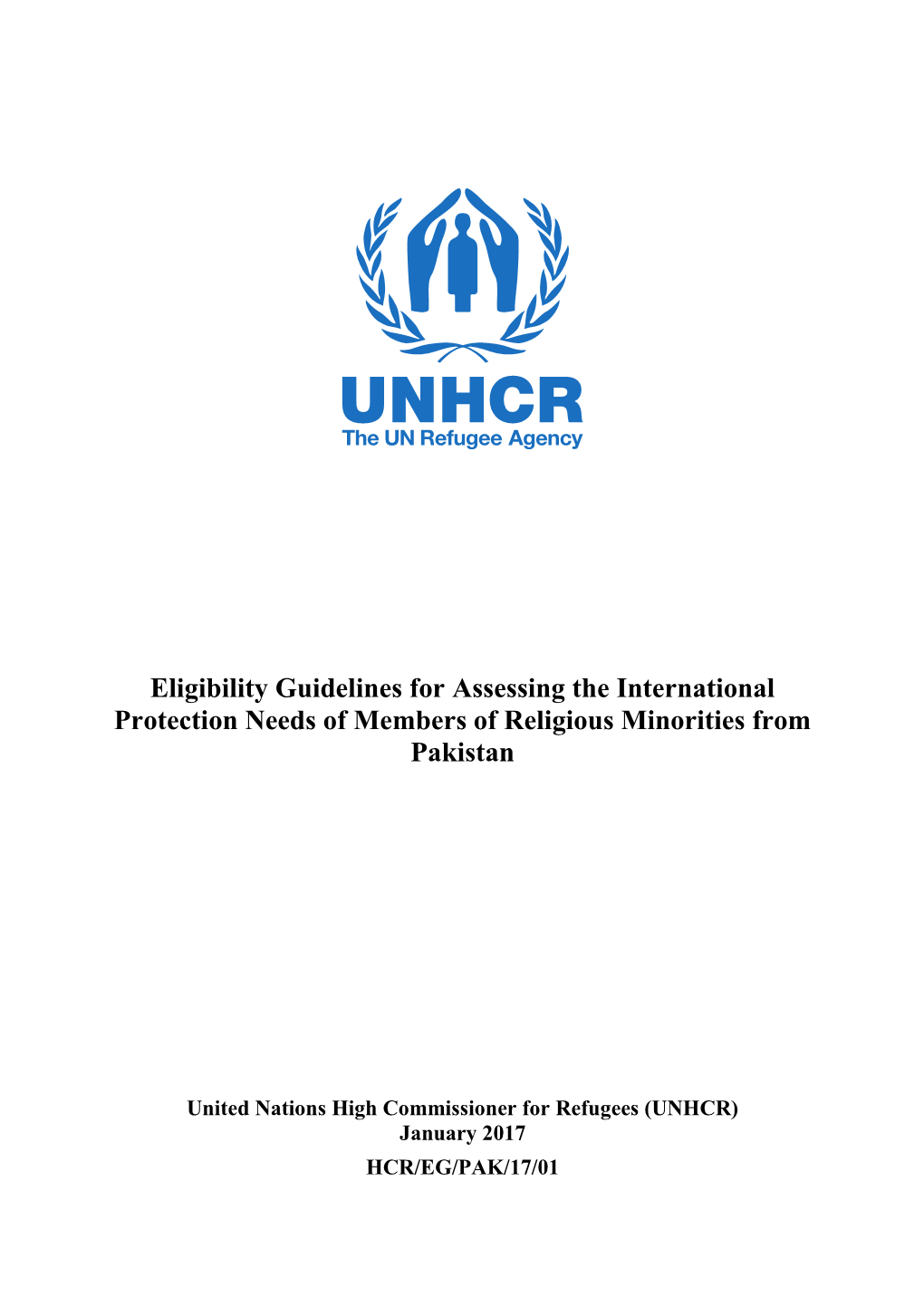 Eligibility Guidelines for Assessing the International Protection Needs of Members of Religious Minorities from Pakistan