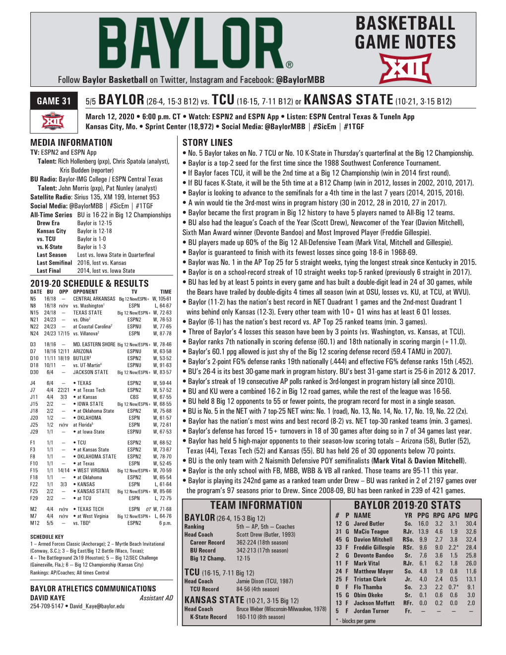 Basketball Game Notes Basketballgame 1 — Oral Roberts Game Notes