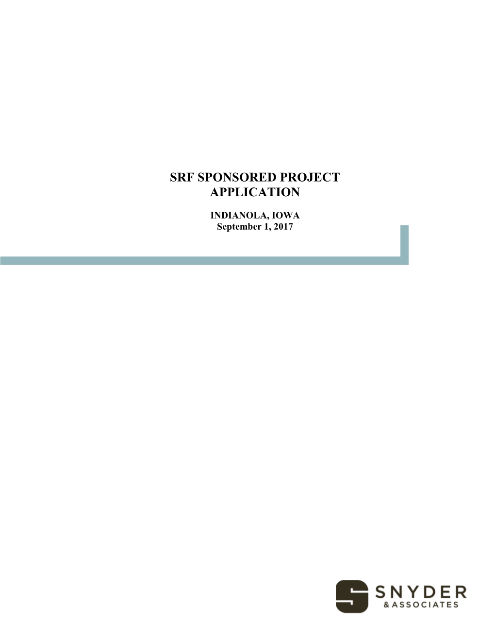 Srf Sponsored Project Application