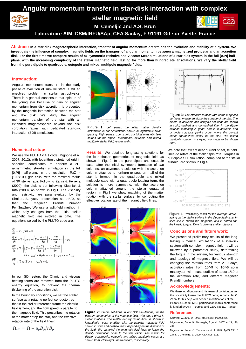 Angular Momentum Transfer in Star-Disk Interaction with Complex Stellar Magnetic Field M