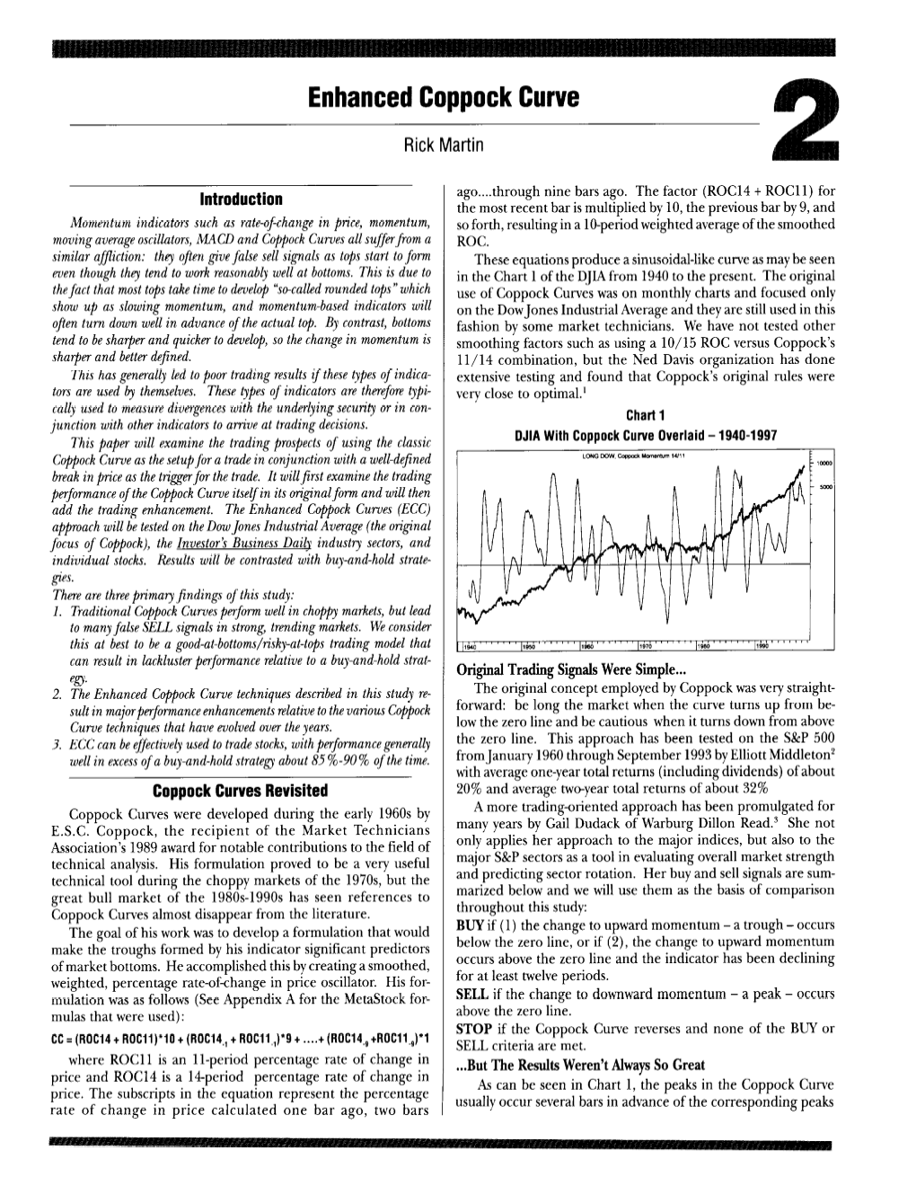 Enhanced Coppock Curve