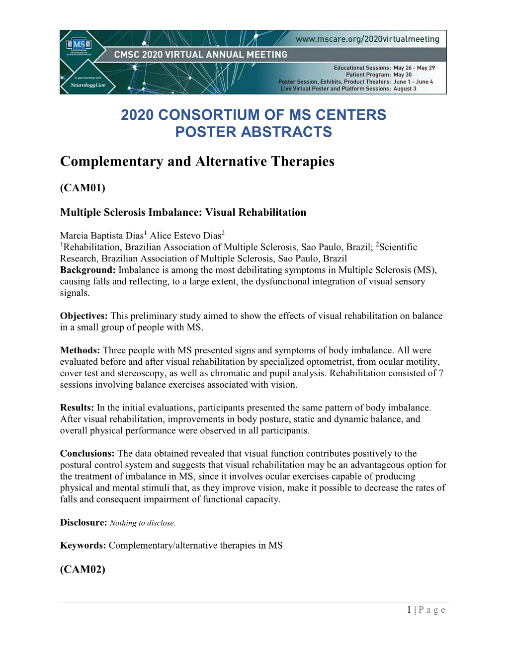 Complementary and Alternative Therapies