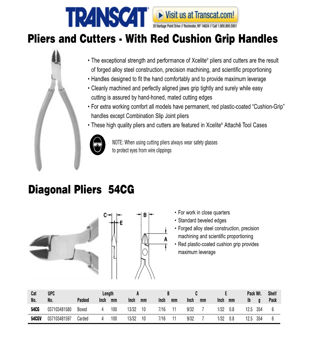 Diagonal Pliers 54CG