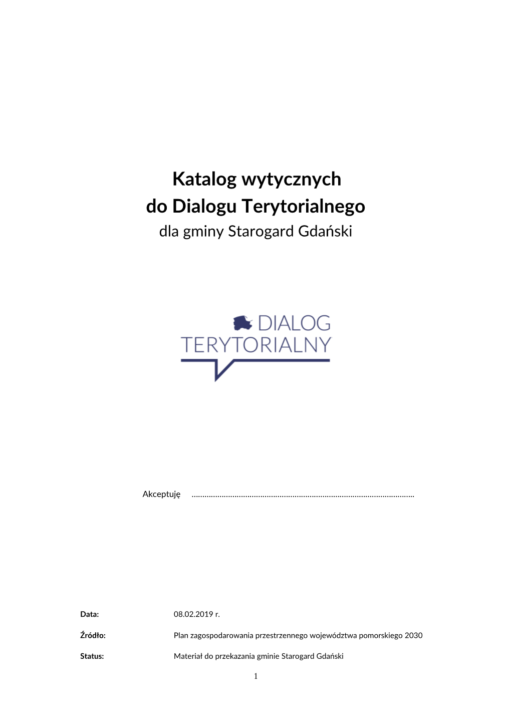 Katalog Wytycznych DT Gminy Starogard Gdański