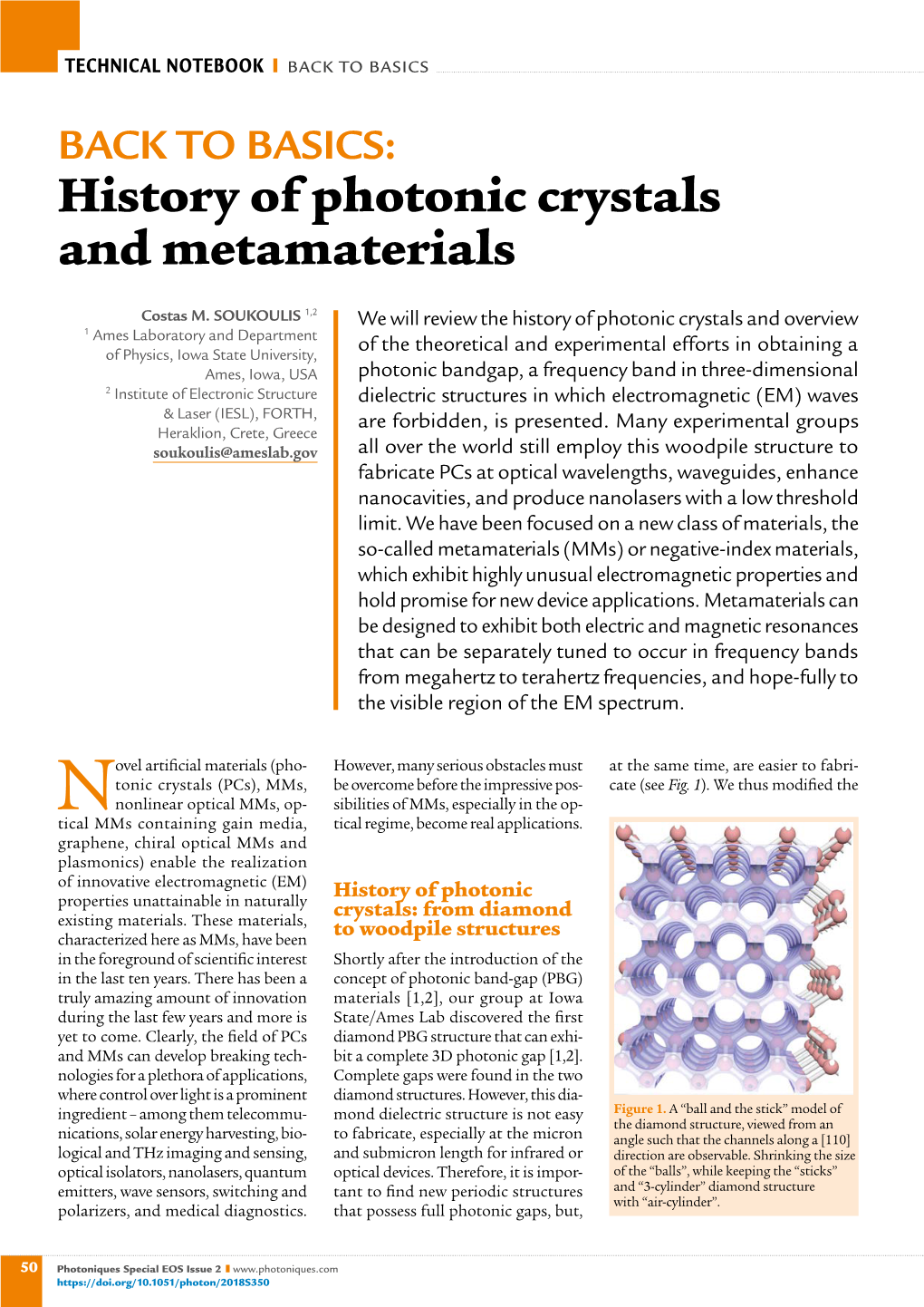 History of Photonic Crystals and Metamaterials