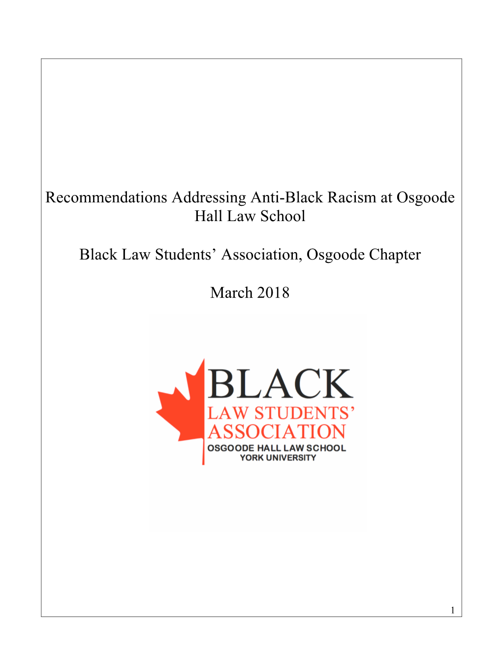 BLSA Recommendations 2018