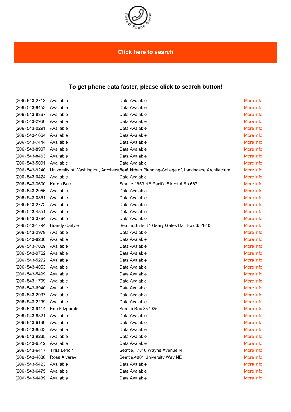 Click Here to Search to Get Phone Data Faster, Please Click to Search