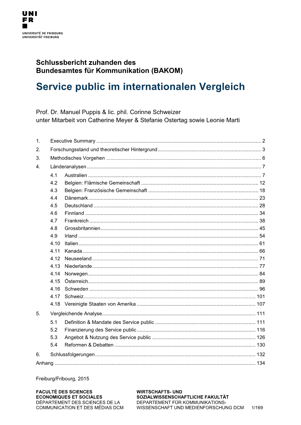 Service Public Im Internationalen Vergleich