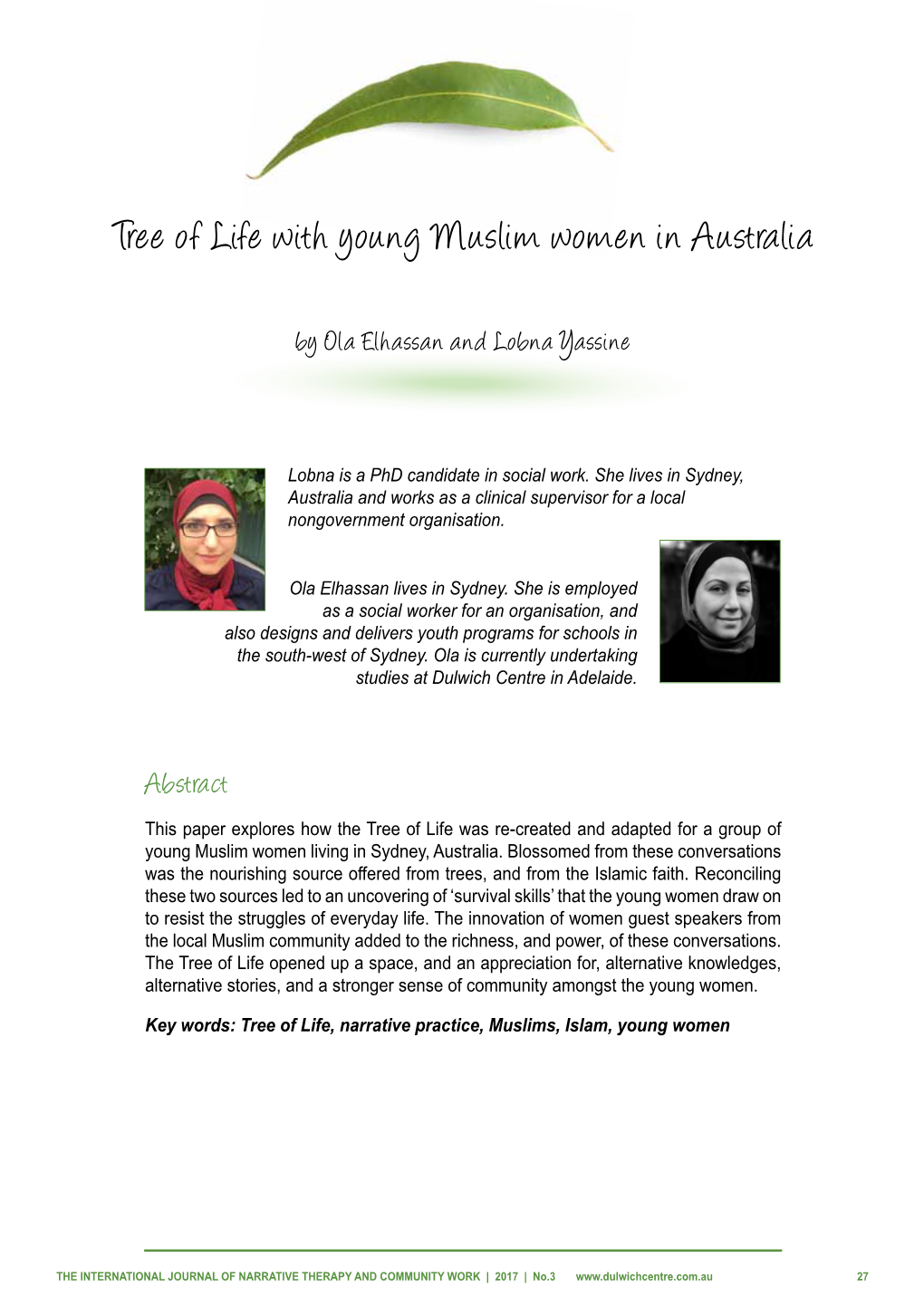 Tree of Life with Young Muslim Women in Australia