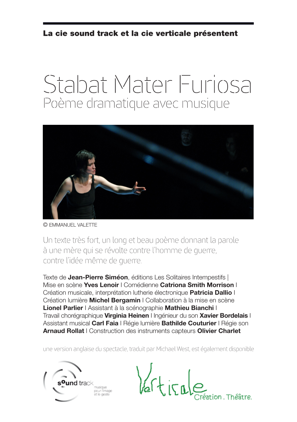 Stabat Mater Furiosa Poème Dramatique Avec Musique