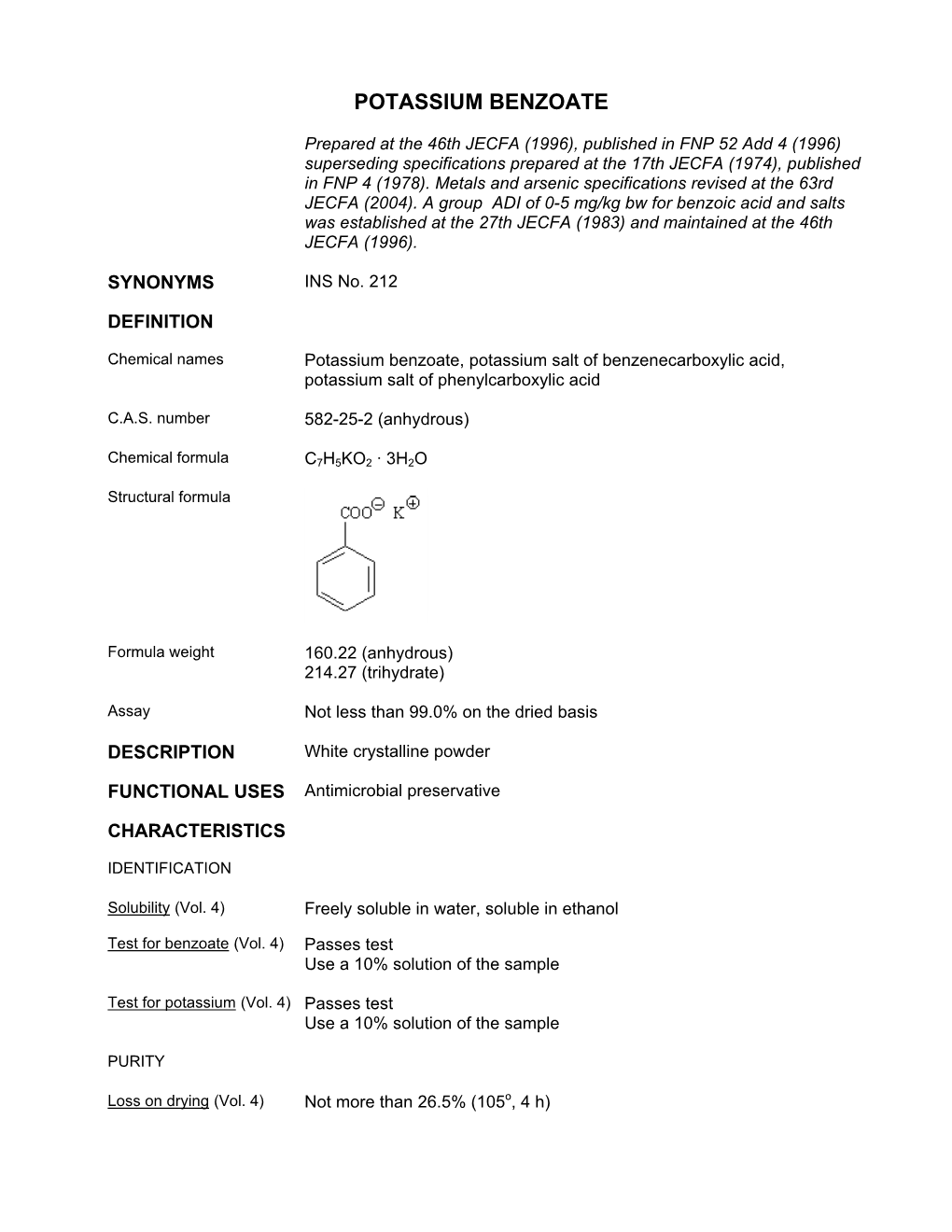 Potassium Benzoate