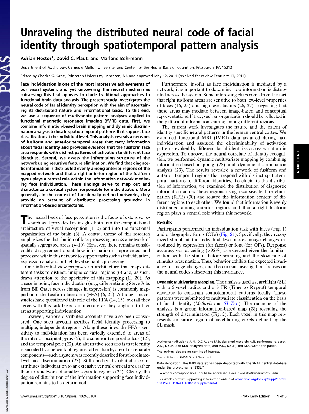 Unraveling the Distributed Neural Code of Facial Identity Through Spatiotemporal Pattern Analysis