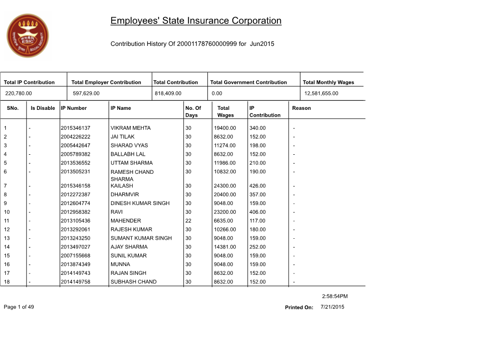 Employees' State Insurance Corporation